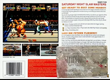 Saturday Night Slam Masters (Europe) box cover back